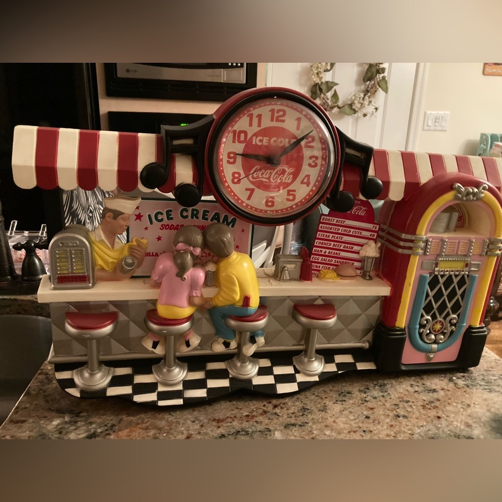 Vintage Coca-Cola Ice Cream Parlor Clock